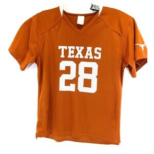 Texas Longhorns #28 Orange Girls Sz Youth XL Vented Jersey (I18) EUC